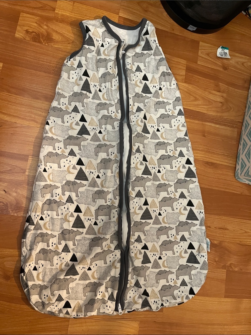 Gray Bear Print Sleep Sack Baby Pajamas - Cute Castle